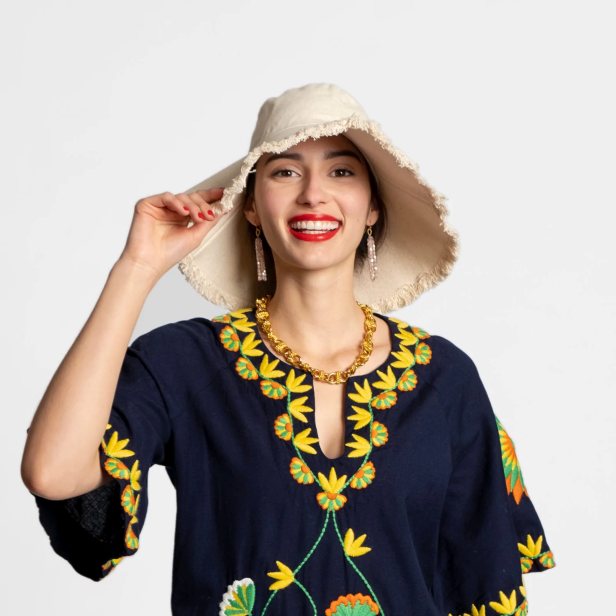 Francis Valentine Fringe Hat Frances Valentine + Canvas Fringe Hat main image 2