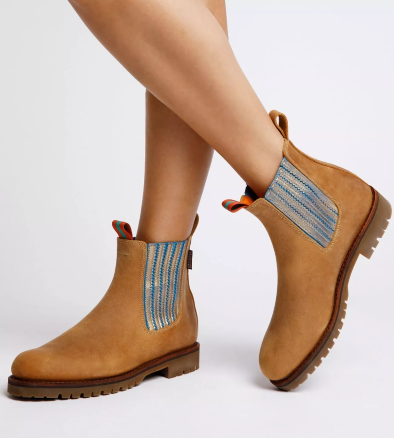 Penelope Chilvers Oscar Leather Chelsea Boot Biscuit/Sky