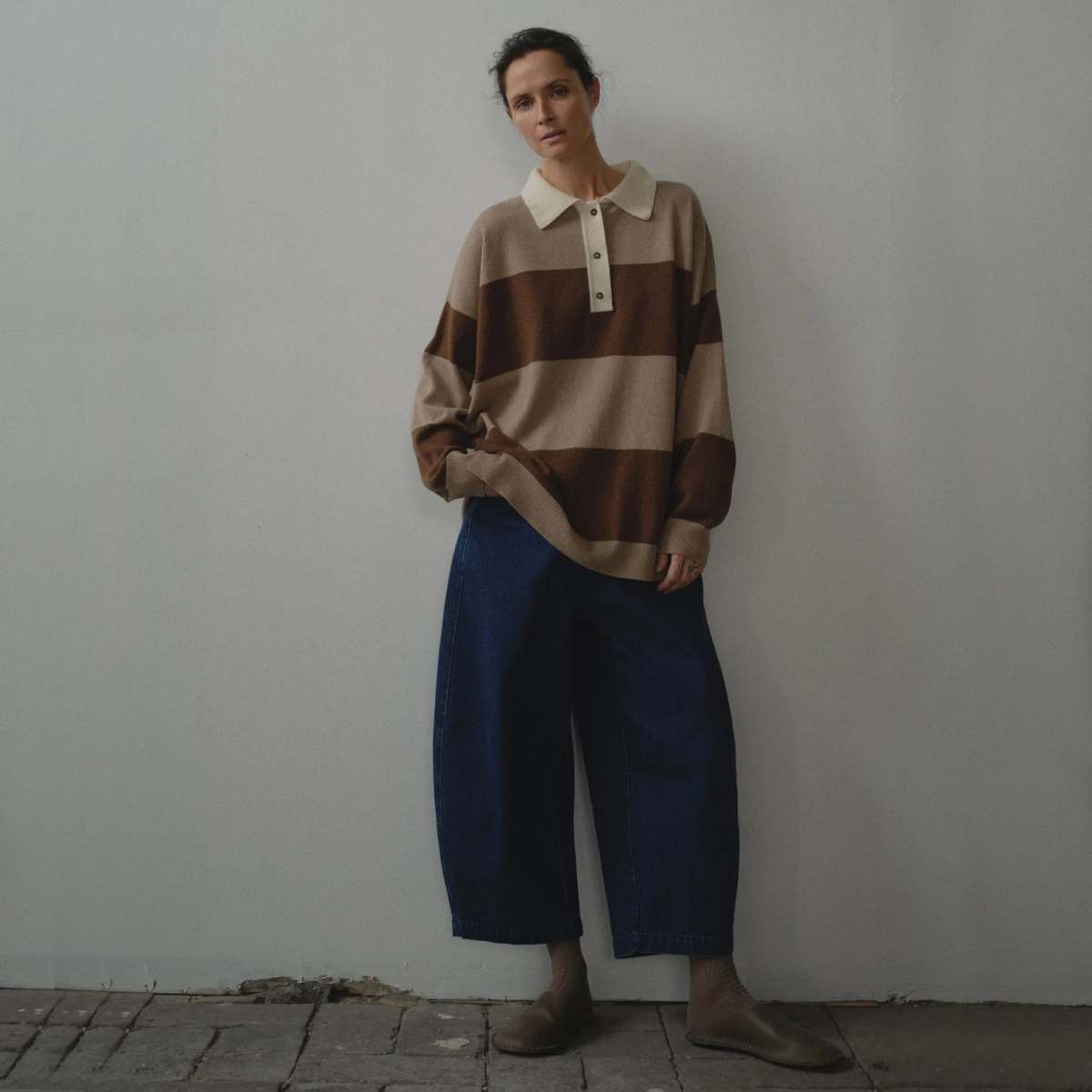 Monica cordera Curved Leg Pants - Indigo | Garmentory