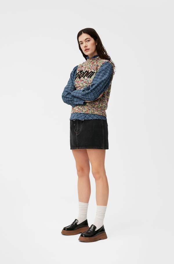 Ganni COTTON ROPE VEST - MULTICOLOR | Garmentory