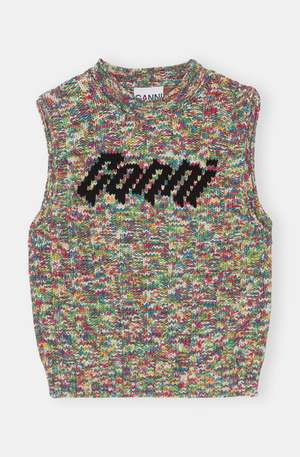 Ganni COTTON ROPE VEST - MULTICOLOR | Garmentory