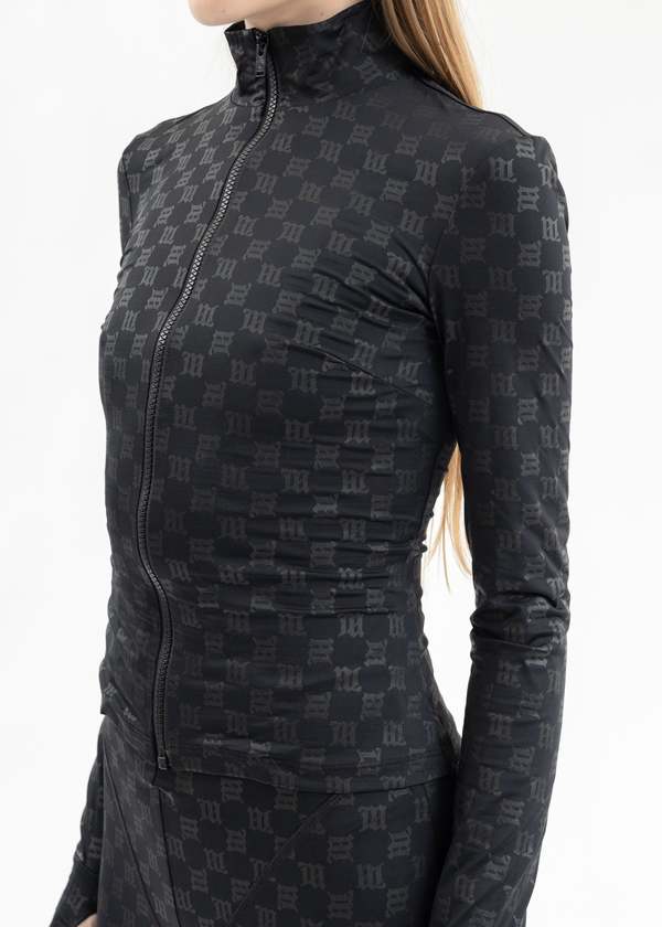MISBHV MONOGRAM ZIP TOP - BLACK | Garmentory