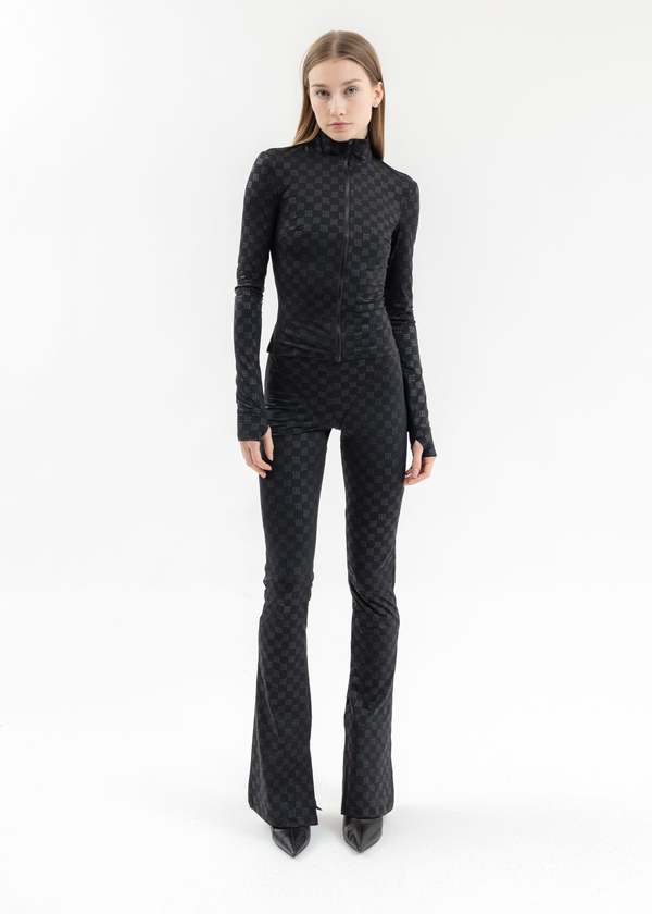 MISBHV モノグラム ジップアップ トップス MISBHV MONOGRAM ZIP TOP - BLACK | Garmentory