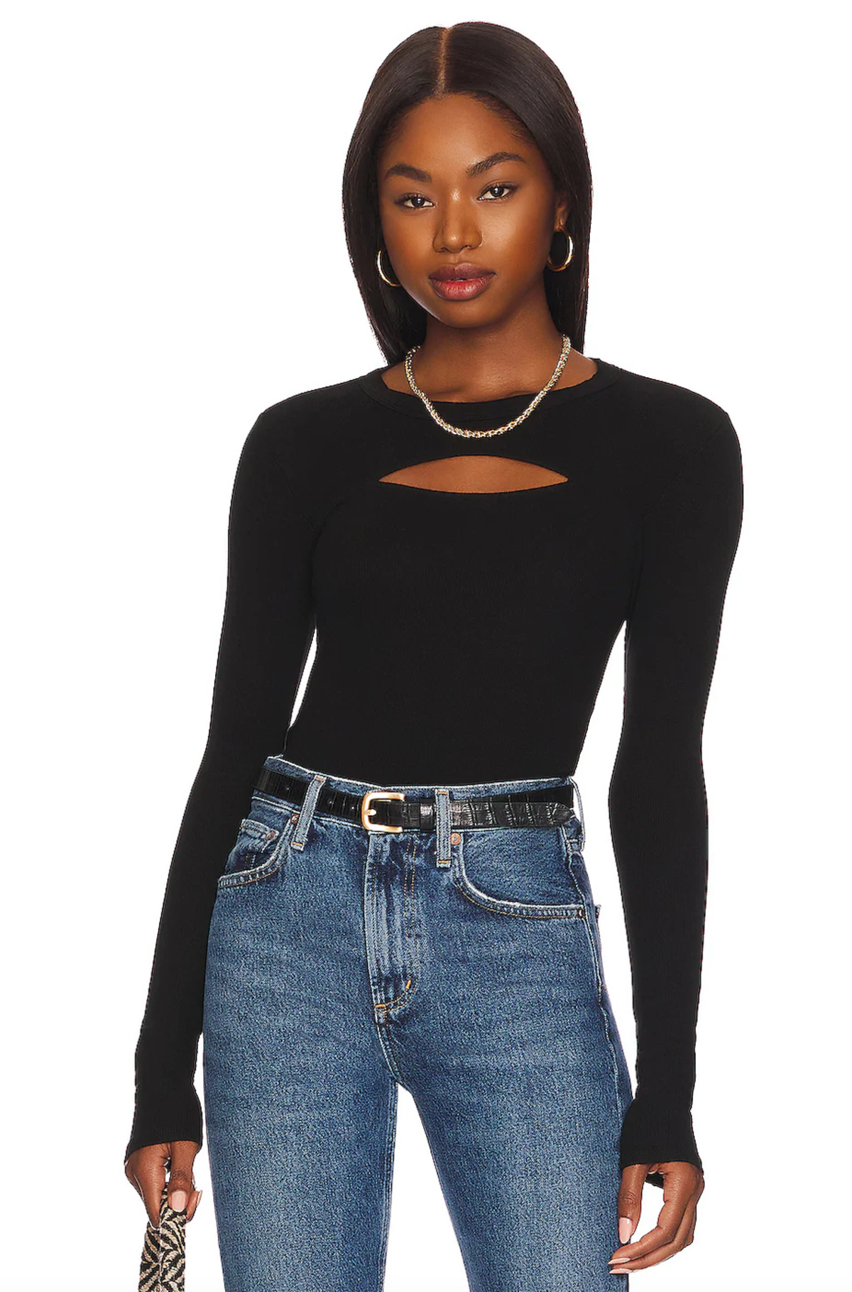 ana luisa/Crew アンクレット Contour Full Squareneck Longsleeve Bodysuit | Aritzia US