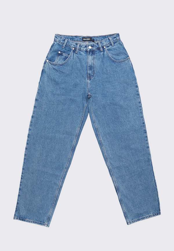 ARCADE Pleated Jeans Mid Blue Garmentory