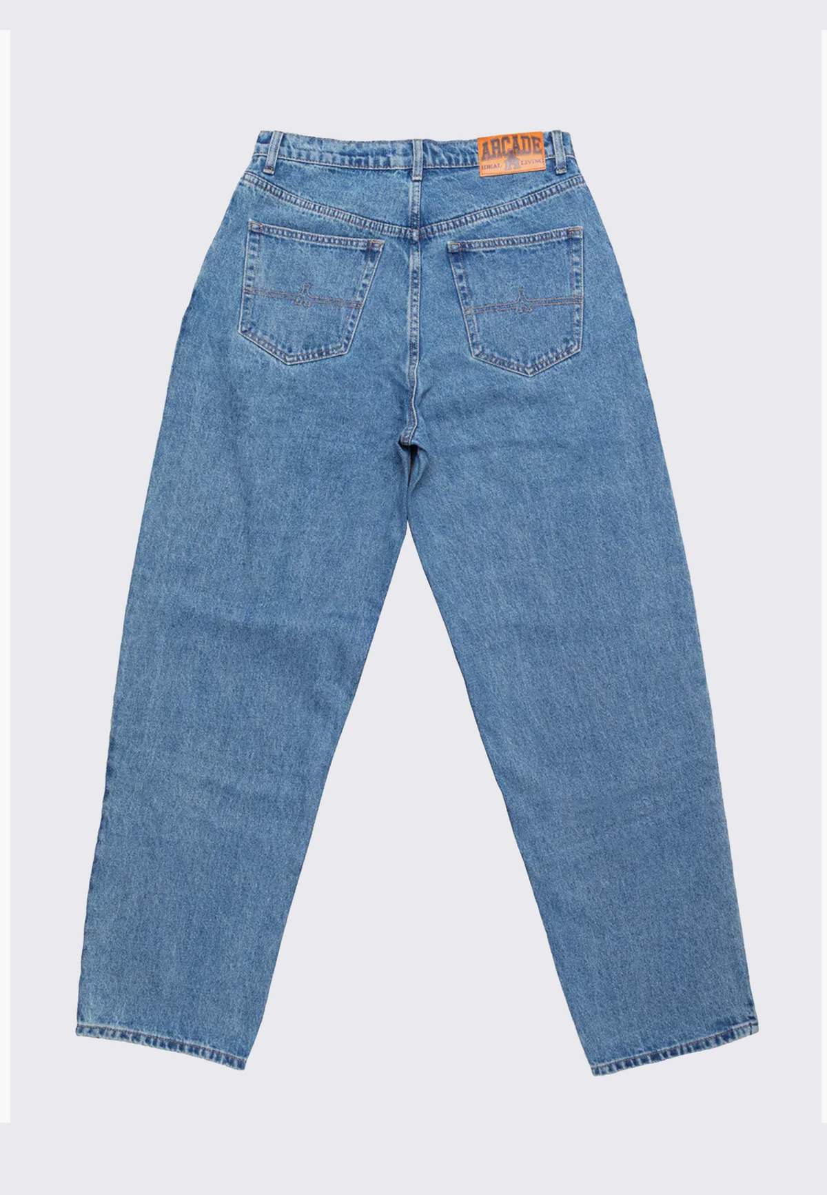 ARCADE Pleated Jeans Mid Blue Garmentory