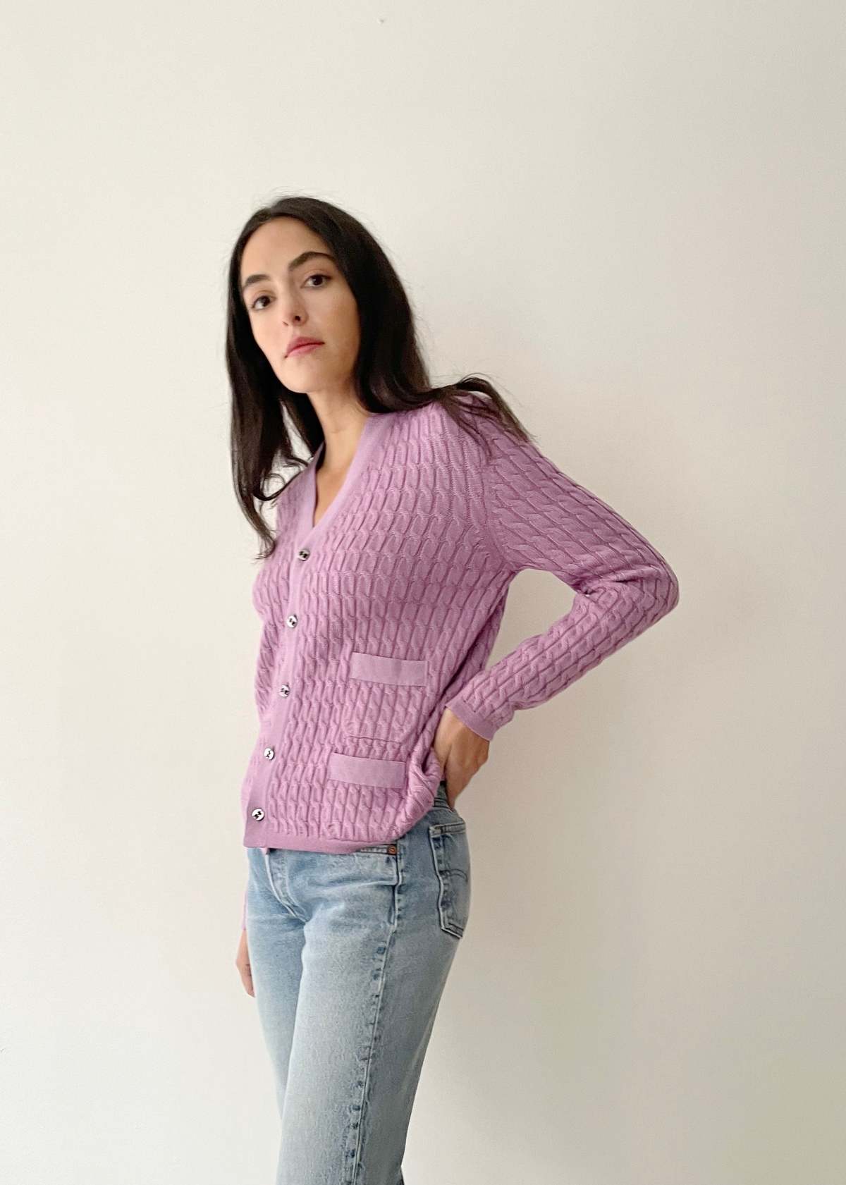 トップス archive retro ferragamo knit cardigan Vintage Salvatore Ferragamo Ferragamo Cardigan - Pink