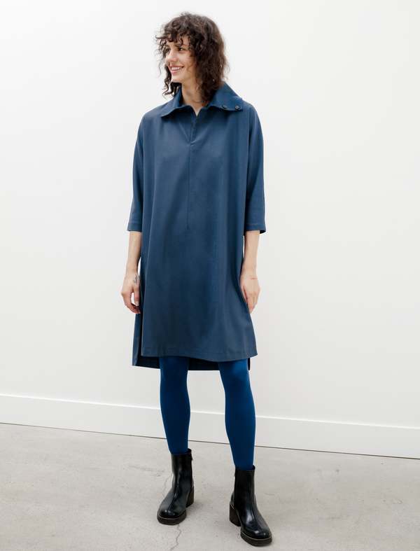princess polly baby blue dress Cos OVERSIZED WOOL-BLEND UTILITY MINI DRESS