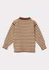 kids Caramel GUERNSEY KNIT JUMPER top -  CINNAMON STRIPE - Thumbnail 3