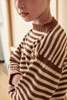 kids Caramel GUERNSEY KNIT JUMPER top -  CINNAMON STRIPE - Thumbnail 2