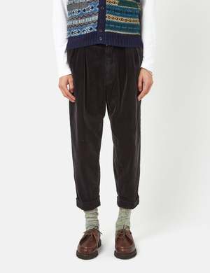 Burberry's London Two-pleat Corduroy Pants, Men's, Size W35 cotton beige type brown Vintage Second Hand