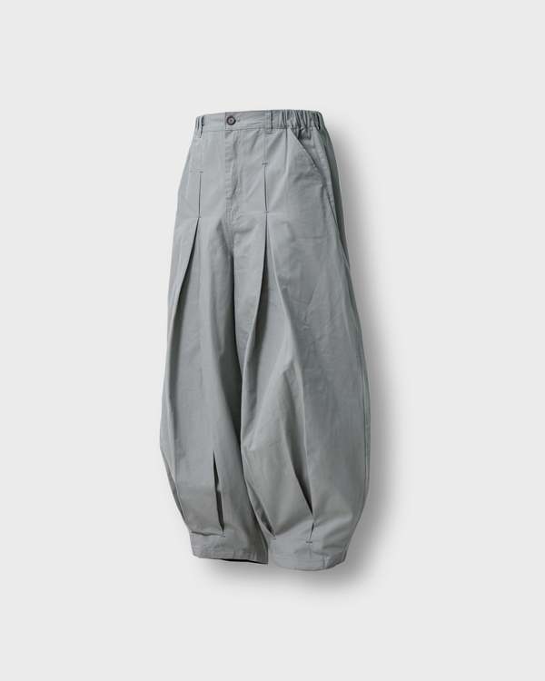 Anglan Unbalance Long Tuck Balloon Pants - Grey | Garmentory