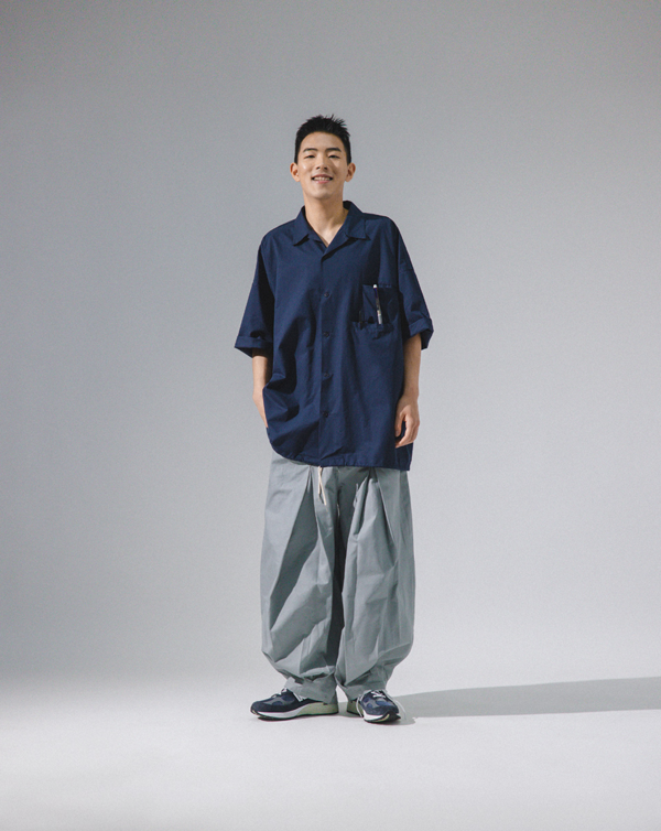 Anglan Unbalance Long Tuck Balloon Pants - Grey | Garmentory
