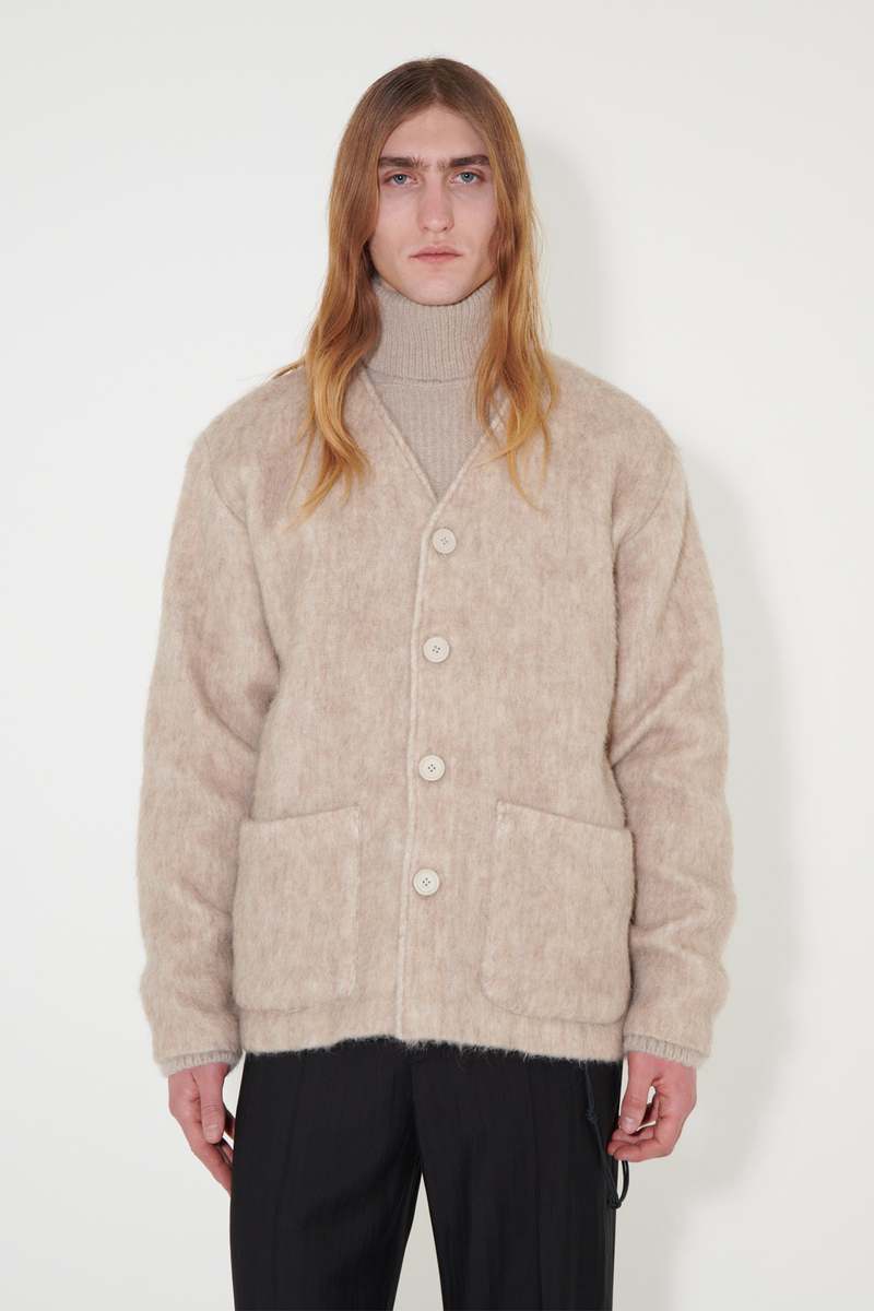 OUR LEGACY CARDIGAN ANTIQUE WHITE MOHAIR