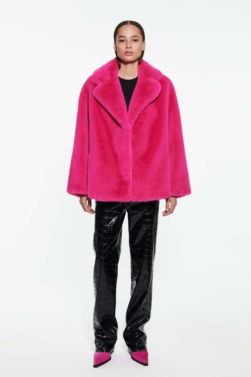 Stand Studio Savannah Jacket - Fuchsia | Garmentory