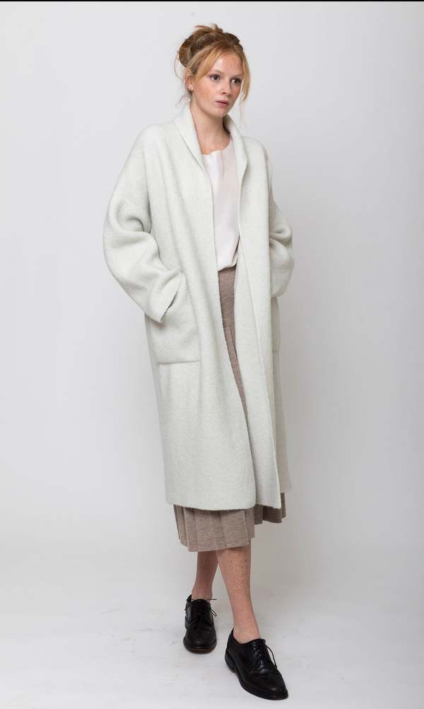 Lauren Manoogian Double Face Long Coat in Merlot