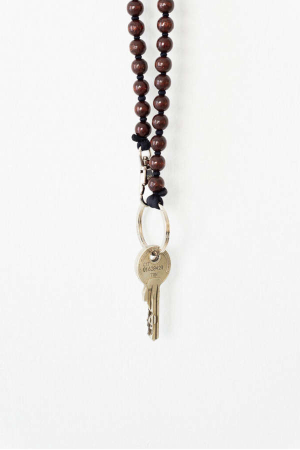 Ina Seifart Perlen Short Keychain in Pastel Blue Dark Green