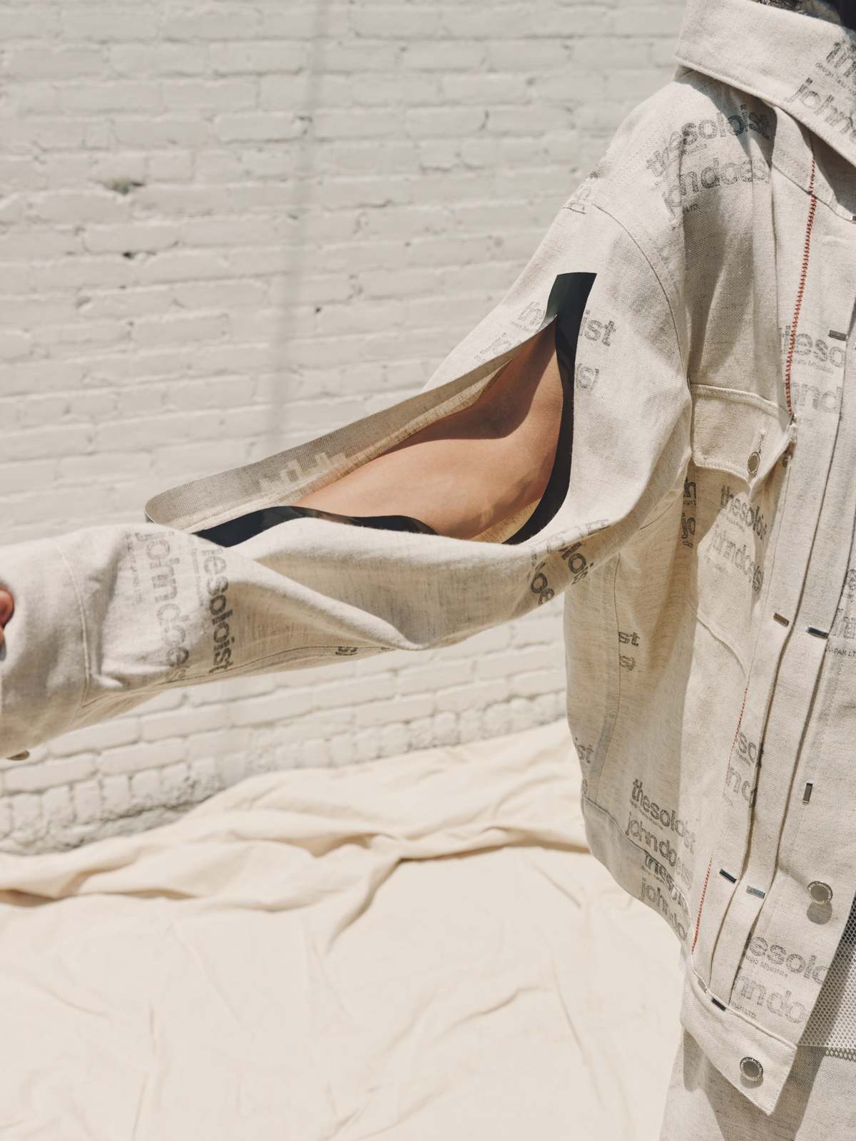 TAKAHIROMIYASHITA The Soloist. John Doe(s) Print Monster Shaped Jacket - Natural - Image 7 of 20