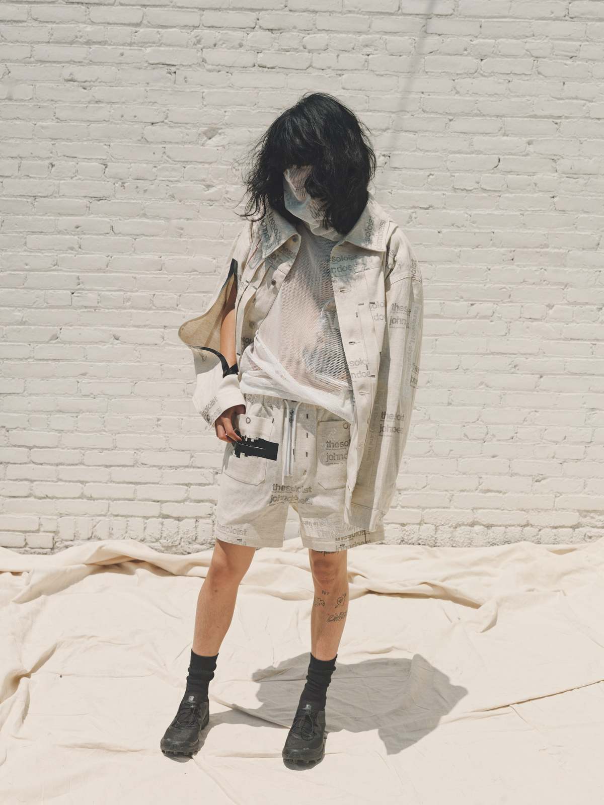 TAKAHIROMIYASHITA The Soloist. John Doe(s) Print Monster Shaped Jacket - Natural - Image 10 of 20