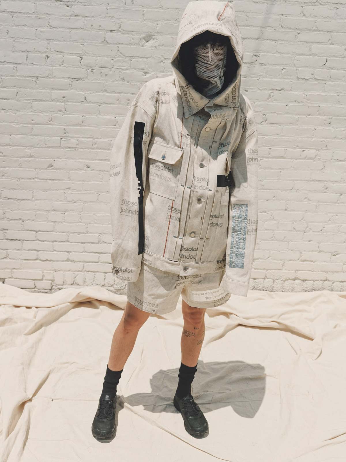 TAKAHIROMIYASHITA The Soloist. John Doe(s) Print Monster Shaped Jacket - Natural - Image 14 of 20