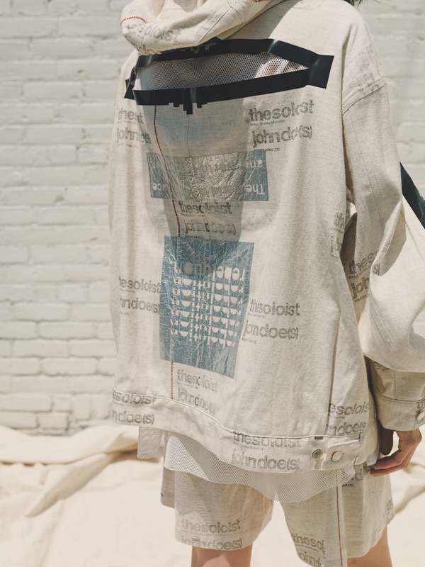 TAKAHIROMIYASHITA The Soloist. John Doe(s) Print Monster Shaped Jacket - Natural