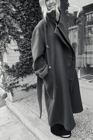 ジャケット・アウター LEMAIRE Wrap Coat Pewter Green S 新品☆ LEMAIRE WRAP COAT 