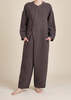 Black Crane Tie Jumpsuit - Grey - Thumbnail 1