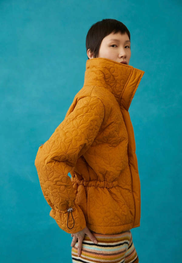 Tach Clothing Kika Floral Quilted Jacket Tan Garmentory