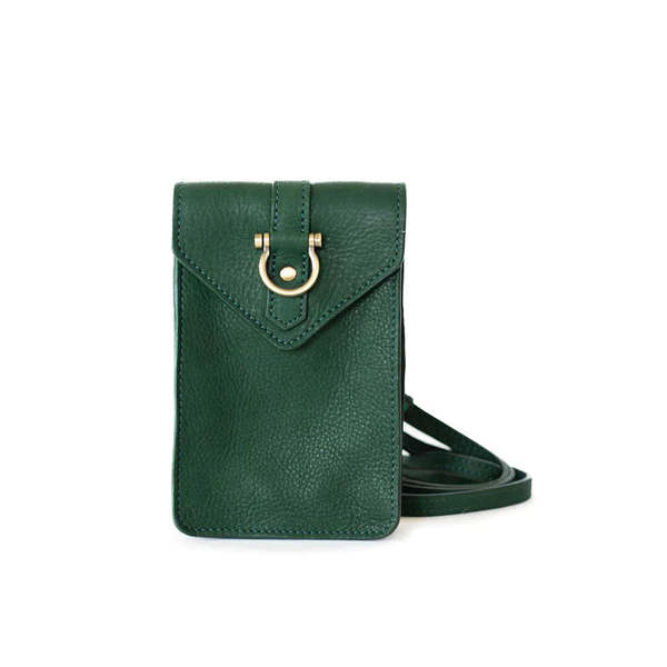 Sapahn Grace Mini Leather Crossbody - Kelly Green