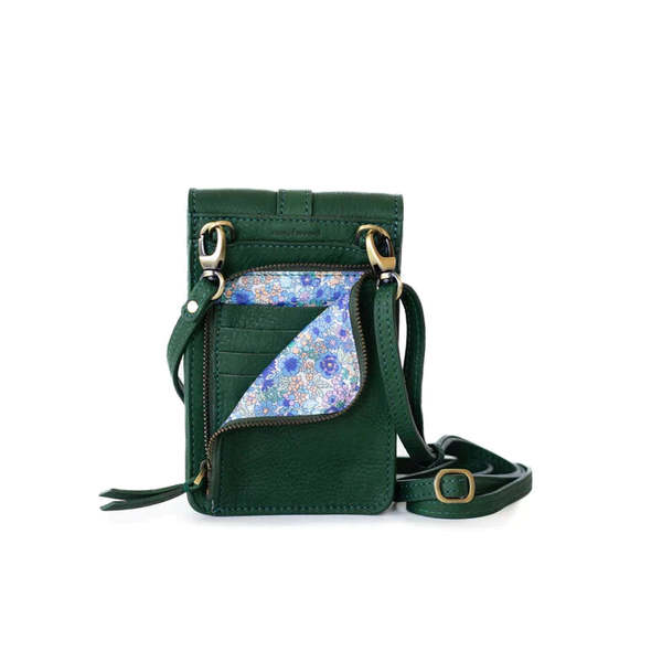 Sapahn Grace Mini Leather Crossbody - Kelly Green