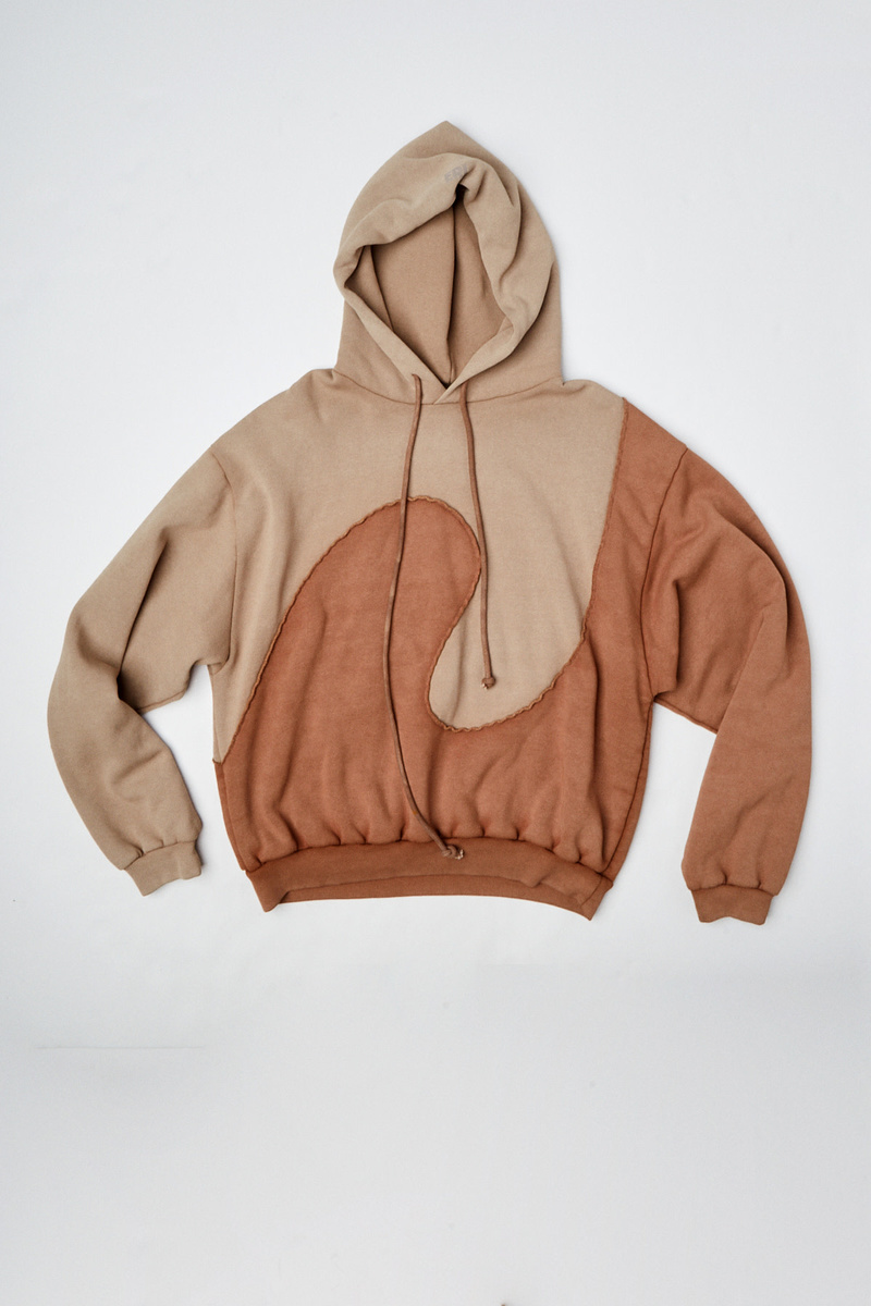 ERL Spiral Hoodie 短丈 ボックスシルエット ERL Swirl Hoodie - Brown | Garmentory