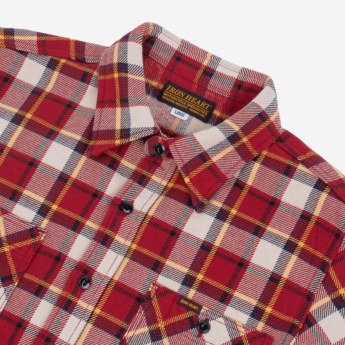 Iron Heart IHSH334RED Ultra Heavy Flannel Classic Check Work Shirt