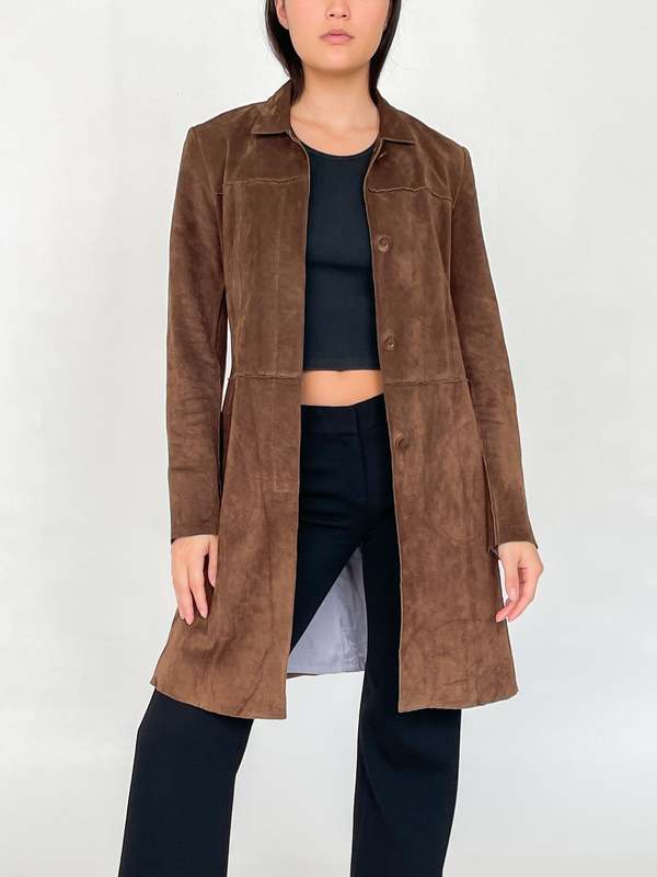Suede Midi Jacket - Cedar | Garmentory