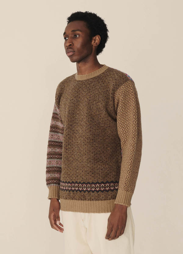 Jamiesons X YMC Fairisle Wool Knit Jumper Brown - Multi | Garmentory