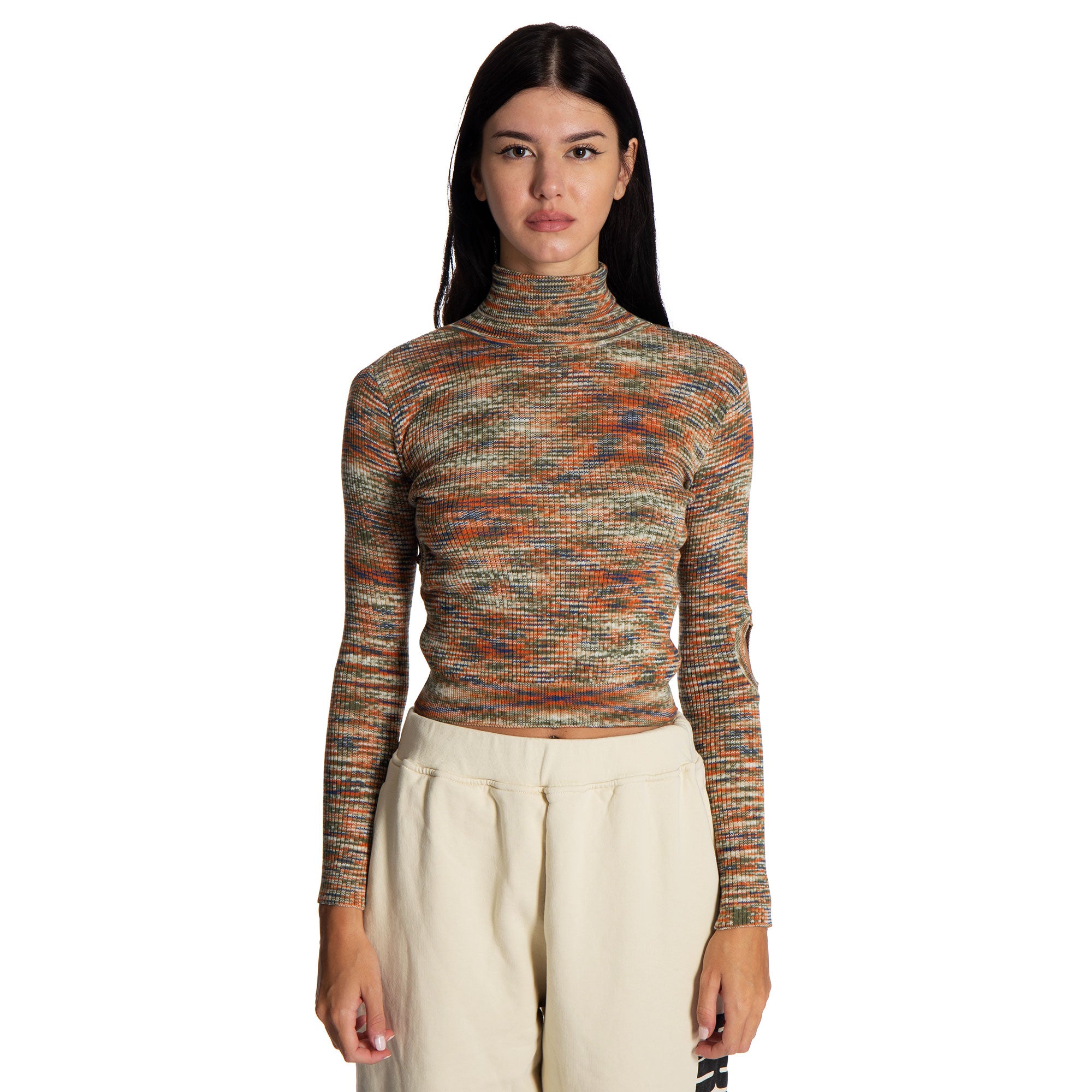 Aries Arise Holey Shrunken Space Dye Knit - Multicolor