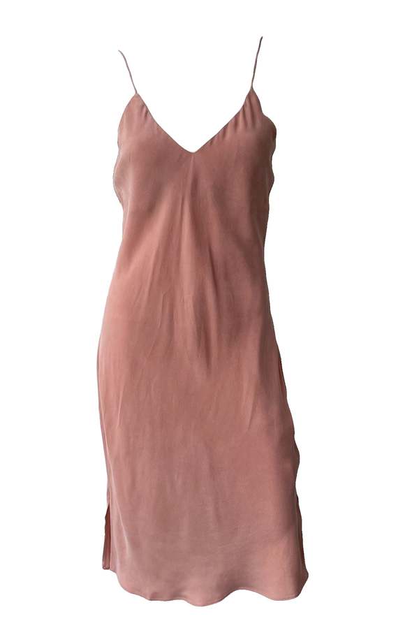 open lace back dress Acid Pink Lace-Trim Mini Slip Dress