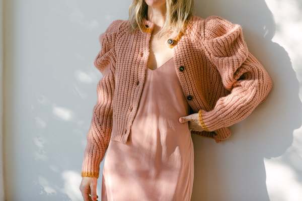 anine bing pink dress Anine Bing Rosemary Slip Dress