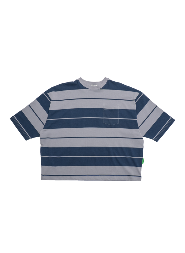 Willy Chavarria Buffalo Wide Fit Pocket T shirt - Blue/Silver