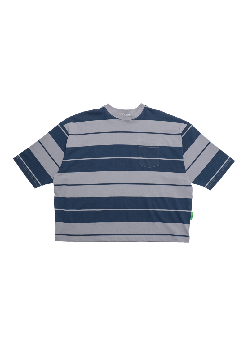 Willy Chavarria Buffalo Wide Fit Pocket T shirt - Blue/Silver