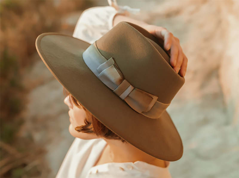 Freya Eucalyptus Hat - Olive | Garmentory display picture 2