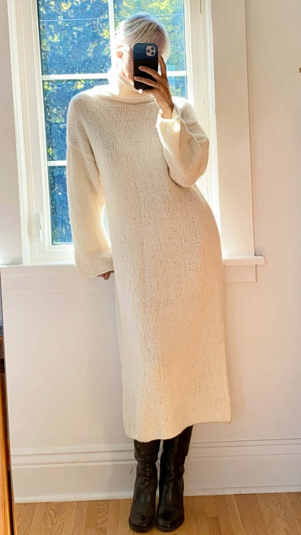 Bozidara Alpaca Sweater Dress - Ivory | Garmentory