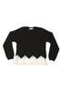 Kids Hailey Lace Sweater - Black - Thumbnail 1