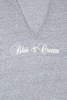 Blue&Cream Script V-Neck Tee - Grey - Thumbnail 3