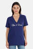 Blue&Cream Script V-Neck Tee - Navy - Thumbnail 1