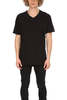Vince SS Slub V Neck Tee - Black - Thumbnail 1