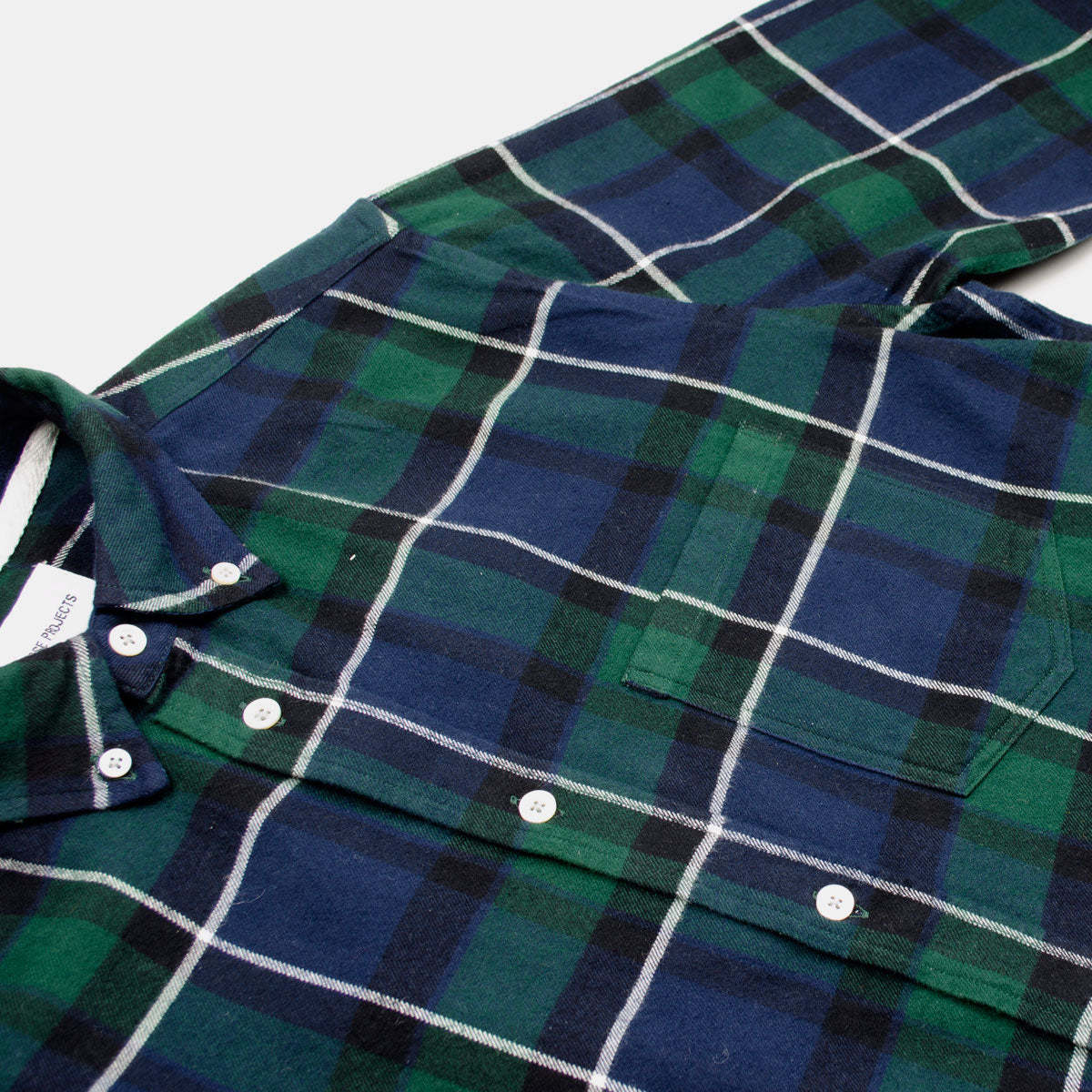 Norse Projects Anton Brushed Flannel Shirt - Black Watch Check | Garmentory