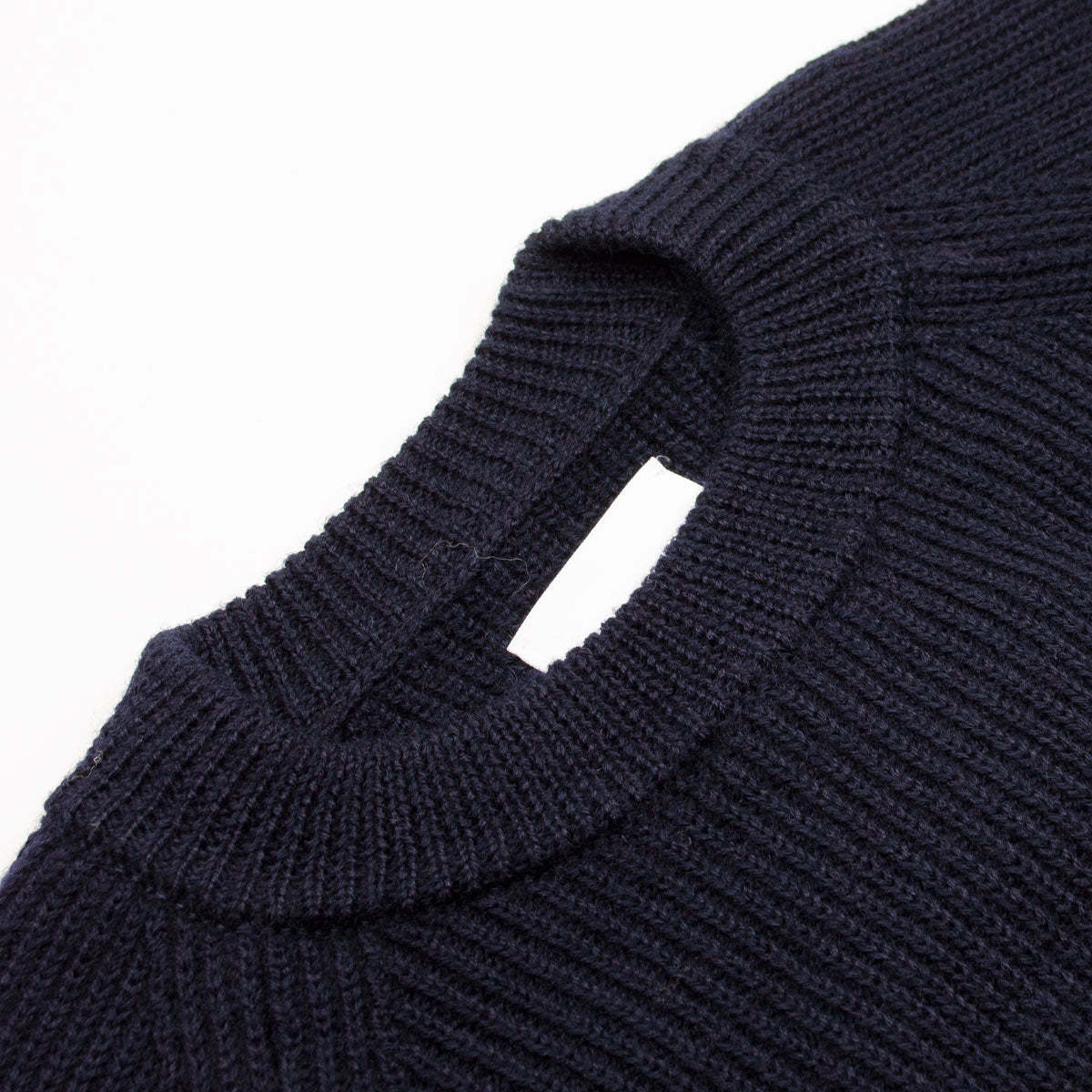 Norse Projects Roald Wool Cotton Rib Sweater - Navy - Image 3 of 4