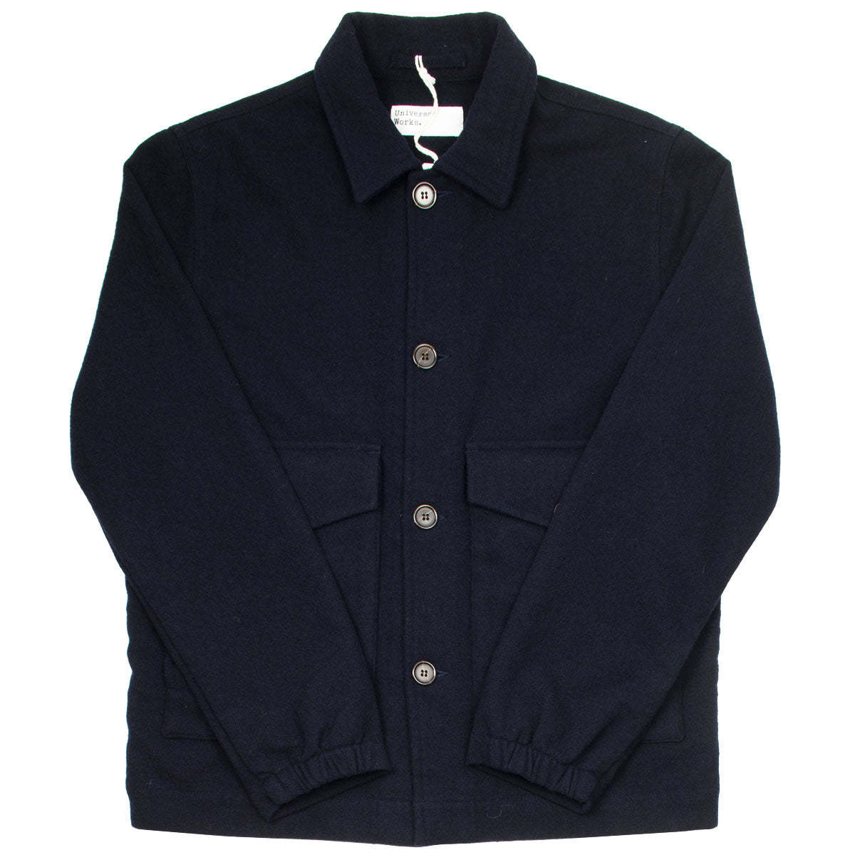Universal Works Recycled Soft Wool Watchman II Jacket - Navy | Garmentory