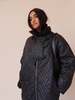 Moon River Quilted Padded Jacket - Black - Thumbnail 1