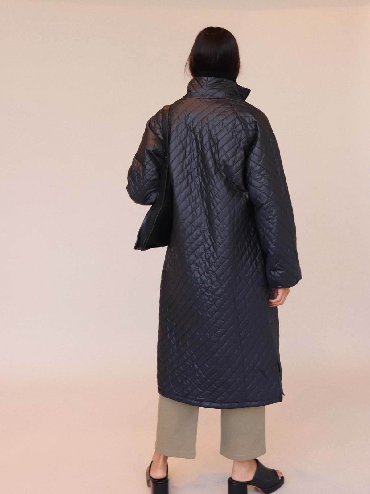 Moon River Quilted Padded Jacket - Black - Image 7 of 8